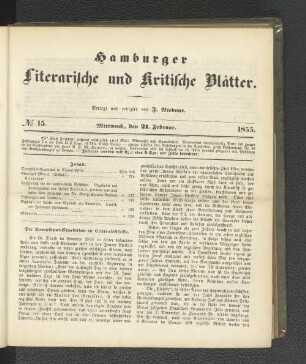No. 15. 21. Februar 1855