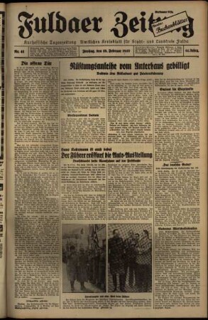 Ausgabe vom Freitag, den 19. Februar 1937.