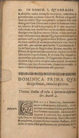 Dominica Prima Qvadragesimae, concio prima [- concio septima.]