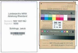 Entnazifizierung Jakob Schillings , geb. 20.04.1913 (Dachdecker)