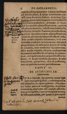 Caput II. De Effectibus Sacramentorum