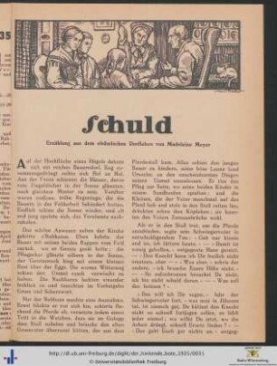 Schuld: Erzählung aus dem elsässischen Dorfleben.