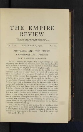 Australia and the Empire