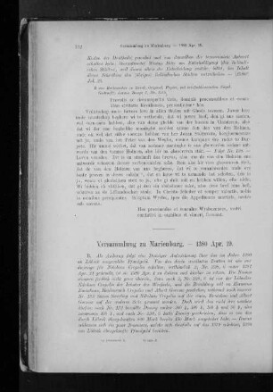 Versammlung zu Marienburg. - 1380 Apr. 19.