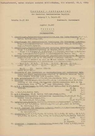 Nr. 287: Technik Zeitschriften