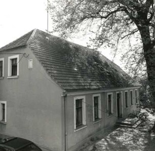 Goyatz-Guhlen, Am See 36. Gehöft (um 1800). Wohnhaus. Hofansicht der Eingangsseite