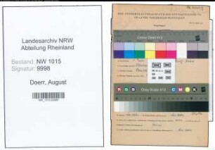 Entnazifizierung August Doerr , geb. 01.07.1893 (Schreiner)