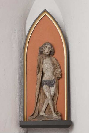 Reste eines Altarretabels zu Geiß-Nidda — Heiliger Sebastian