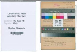 Entnazifizierung Alexander Mueller , geb. 04.06.1908 (Verw.Angestellter)