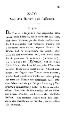 XCV. Von den Harzen und Balsamen.