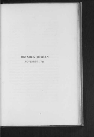 Dresden-Berlin November 1895