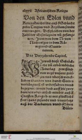 Das Dreyzehende Capitel