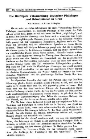 Die fünfzigste Versammlung deutscher Philologen und Schulmänner in Graz