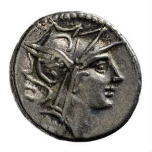 Münze, Denar, 91 v. Chr.