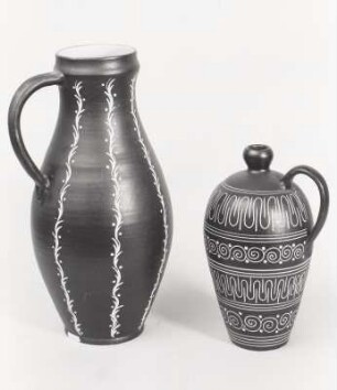 Henkelvase : Zwei Henkelvasen (1979; VEB Kunsttöpferei Kohren)
