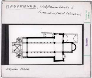 Magdeburg: Liebfrauenkirche I, Grundriss nach Lehmann