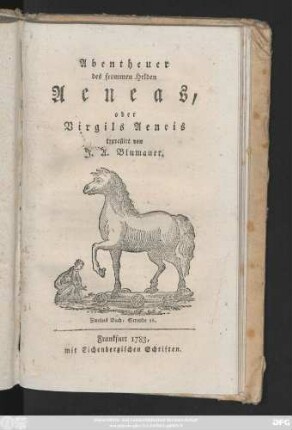 Abentheuer des frommen Helden Aeneas, oder Virgils Aeneis