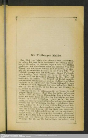 Die Freiberger Mulde