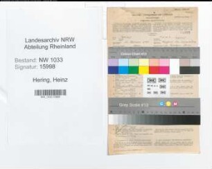 Entnazifizierung Heinz Hering , geb. 26.02.1914 (Polizeibeamter)