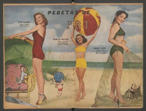 Lita Baron, Shirley Rhodes, Peggy Dow - [Ilustración] : Pebetas de PBT