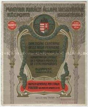 Vorstellung der zentralen ungarischen Direktion der Mailänder Weltausstellung im Jahr 1906