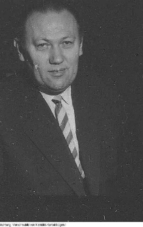 Dresden. Fritz Meyer, Vorsitzender des Stadtvorstandes der CDU, 1962