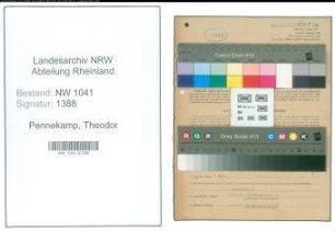 Entnazifizierung Theodor Pennekamp , geb. 28.11.1903 (Arbeiter)