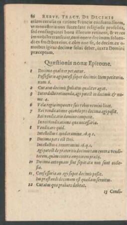 Quaestionis nonae Epitome.