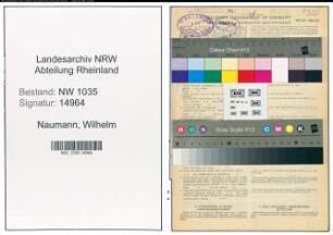 Entnazifizierung Wilhelm Naumann , geb. 09.11.1893 (Maschineningenieur)