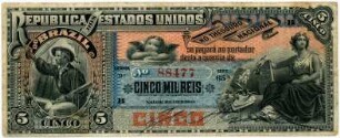 Geldschein, 5.000 Reis, 1890