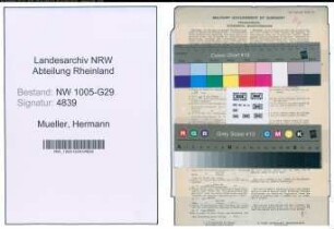 Entnazifizierung Hermann Mueller , geb. 02.04.1905 (Bahninspektor)