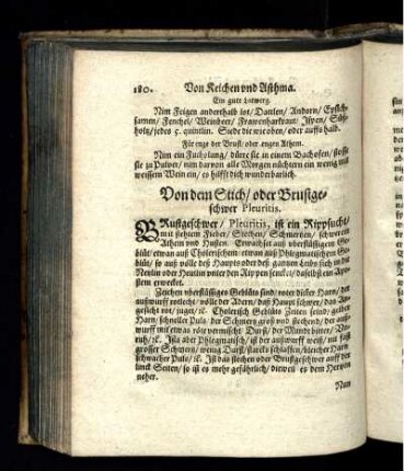 Von dem Stich/ oder Brustgeschwer Pleuritis