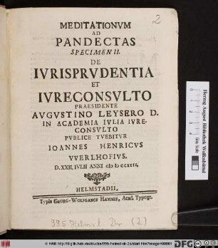 De Ivrisprvdentia Et Ivreconsvlto