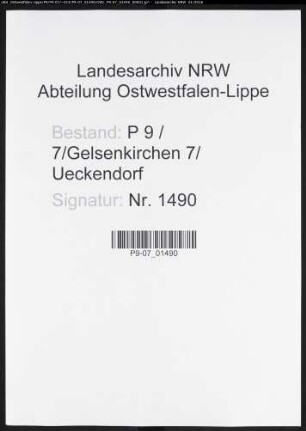 Sterberegister Standesamt Gelsenkirchen 7 Ueckendorf