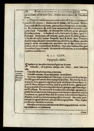 Cap. CXIV. Topographia Biblica.