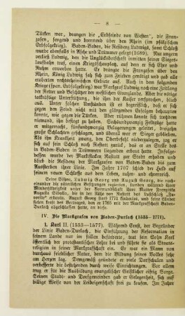 IV. Die Markgrafen von Baden-Durlach (1535 - 1771)