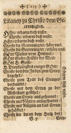 Litaney zu Christo dem Gecreutzigten