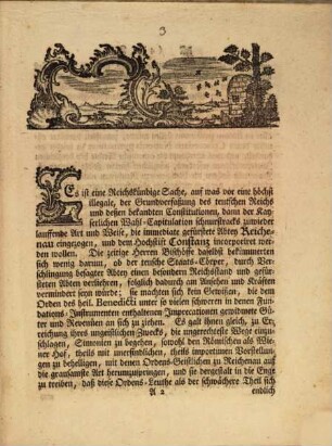 Rechtsbegründete Ursachen warum der P. Meinradus Meichelbeck O. S. Bened: Profess: und Capitular: des Reichs-unmittelbahren Gotteshauses Reichenau in Schwaben auf die vom Hochlöblichen Reichs-Hof-Rath veranlaßete und durch öffentliche Zeitungen bekannt gemachte Bischöflich-Constanzische Citation zu erscheinen nicht schuldig sey