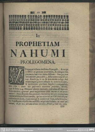 In Prophetiam Nahumi