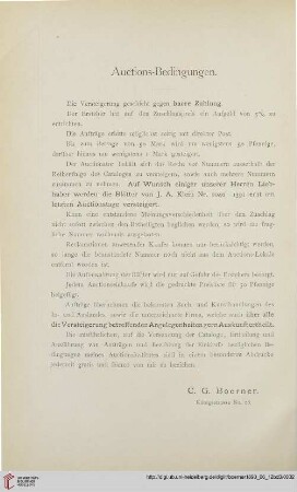 Auctions-Bedingungen