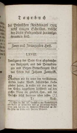 Zwey und zwanzigster Heft
