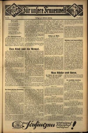 Zweite Ausgabe vom Donnerstag, den 11. Februar 1932.