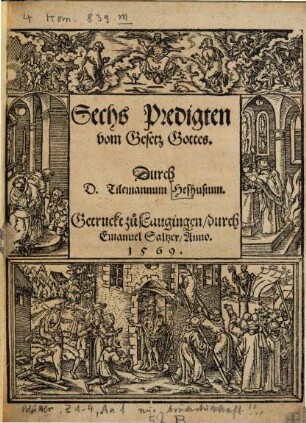 Sechs Predigten vom Gesetz Gottes