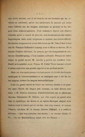 Notices préliminaires sur l'affinité de la langue chinoise avec les langues aryennes et avec les langues dites altaïques