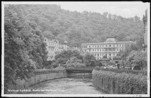 Weltbad Karlsbad. Partie am Parkhotel Pupp