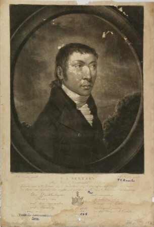 "U. J. SEETZEN Russ. Kaiserl. Kammerassessor und Doctor" - Ulrich Jasper Seetzen