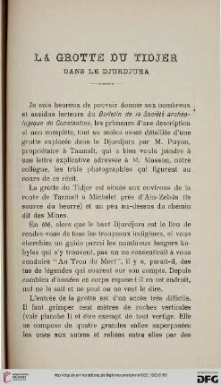 Sér. 5: La Grotte du Tidjer dans le Djurdjura