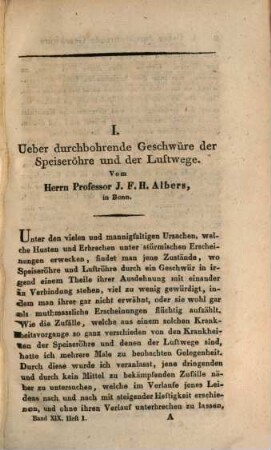 Journal der Chirurgie und Augenheilkunde. 19. 1833