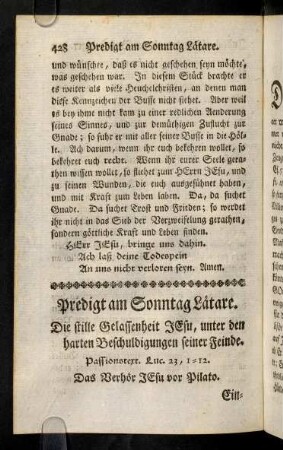 428-449, Predigt am Sonntag Laetare
