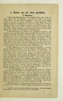 A. Bilder aus der alten Geschichte